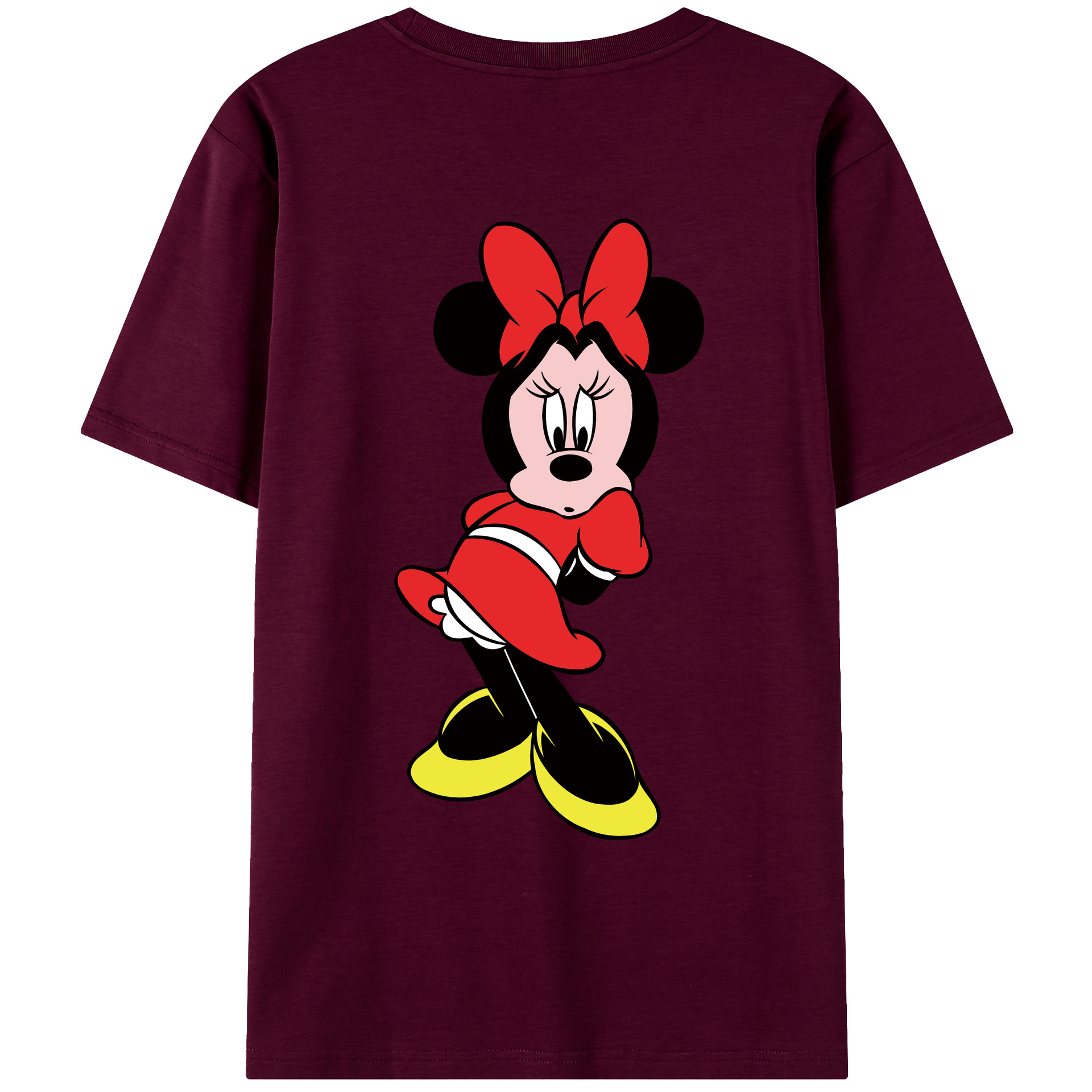 （画像用） ミッキーマウス Mickey Mouse レディース半袖Tシャツ(バックプリント)